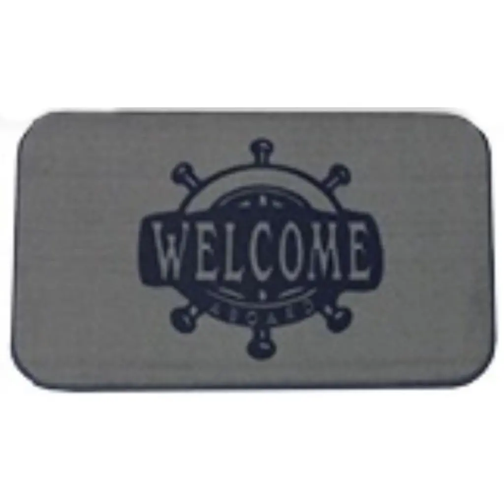 Ships Wheel Welcome Aboard Mat 1