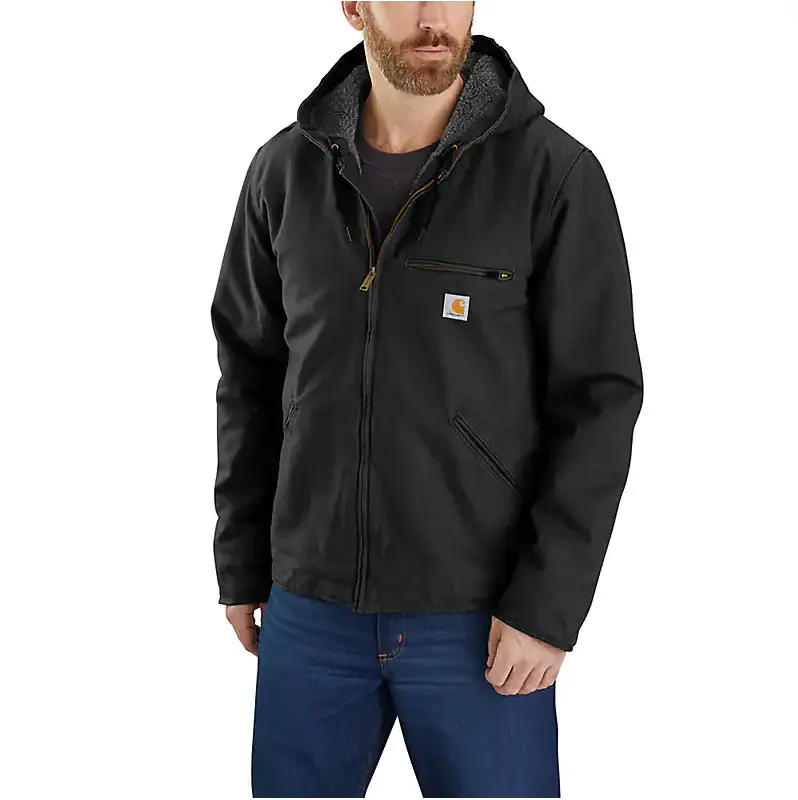 Carhartt Men's Relaxed Fit Washed Duck Sherpa-Lined Jacket 1