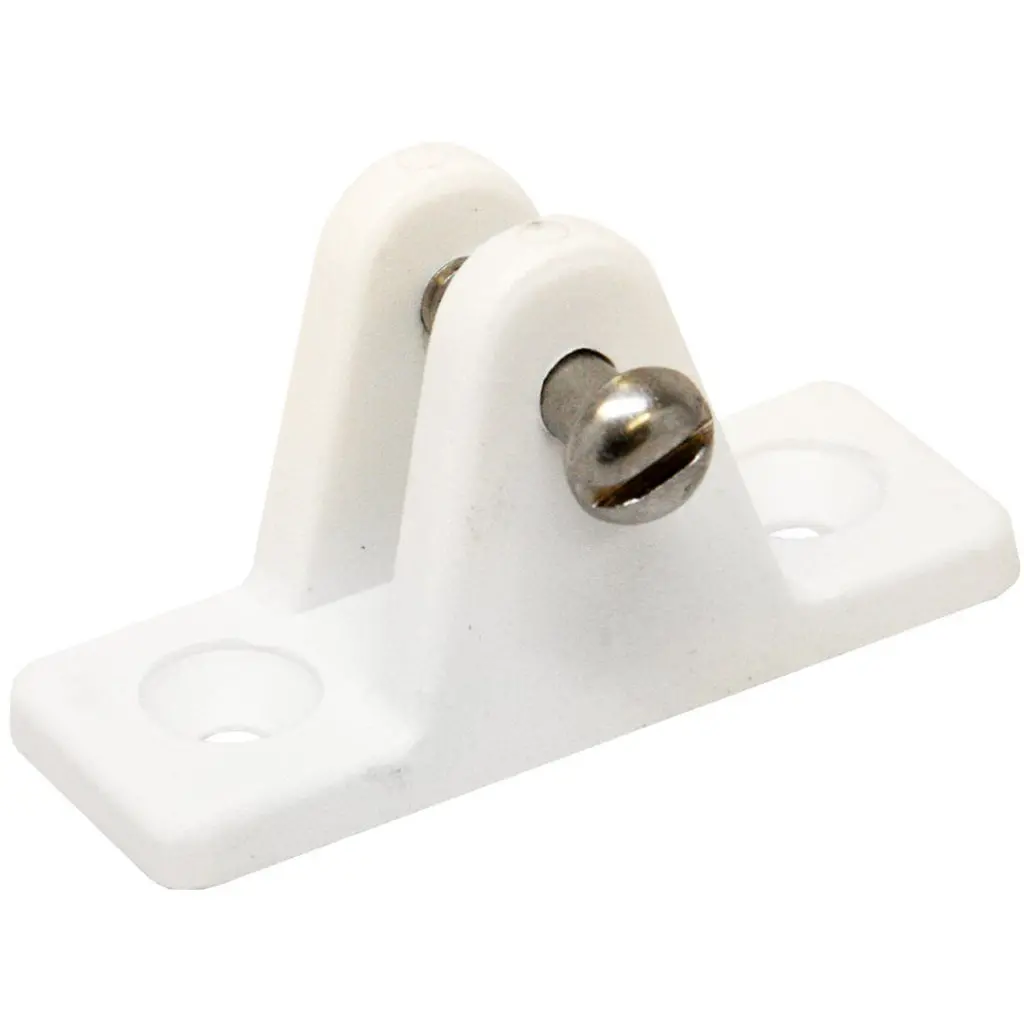 Angle Deck Hinge Nylon - White 1