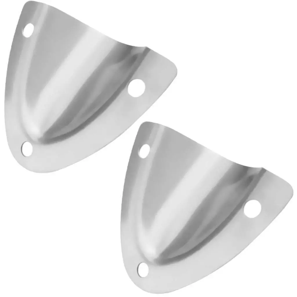 Stainless Steel Clam Vent Shell Cover, Pair 1