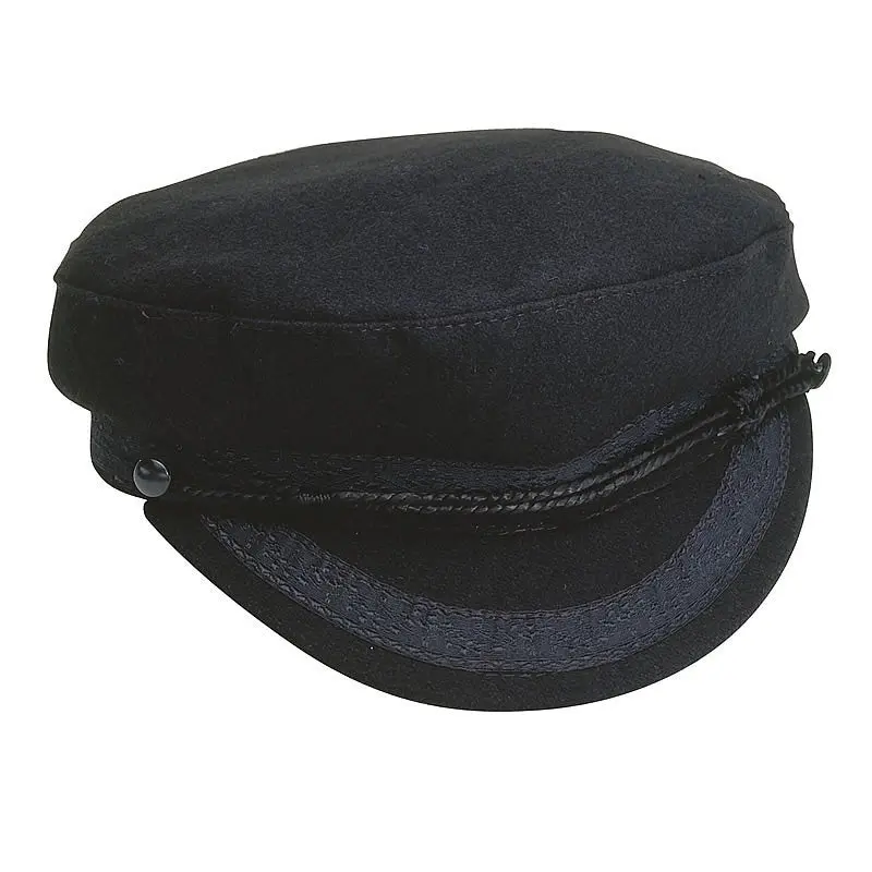 Woollen Breton-Style Cap (Navy) 1