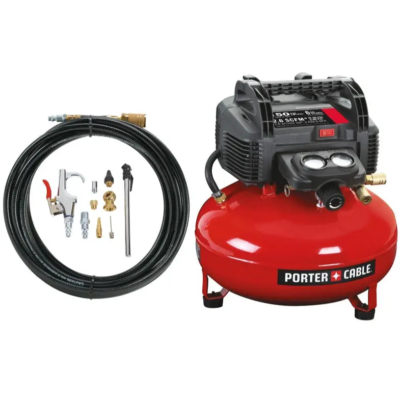 Porter Cable 6-Gallon Portable 150 Psi Pancake Air Compressor Kit 1