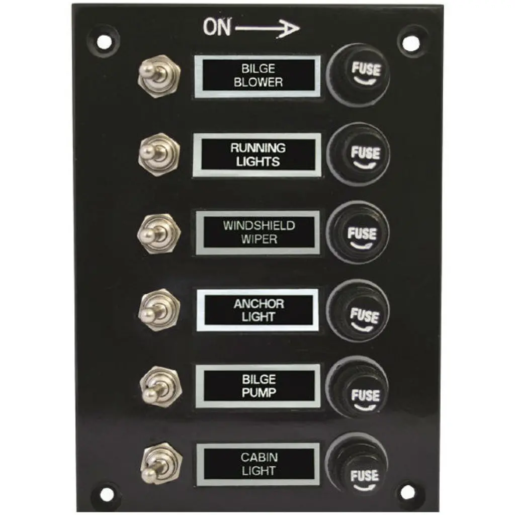 Toggle Switch Panel - 6 Gang 1