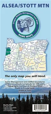 Big Sky Maps Alsea/Stott Mountain Gmu Map 1