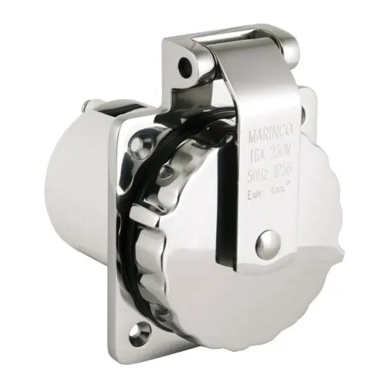 Marinco 16A 230V Stainless Steel Power Inlet 1