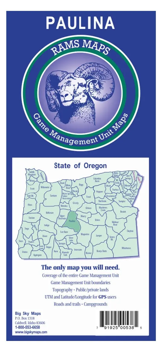Big Sky Maps Paulina Gmu Map 1