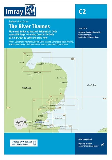Imray C2 The River Thames Chart 1