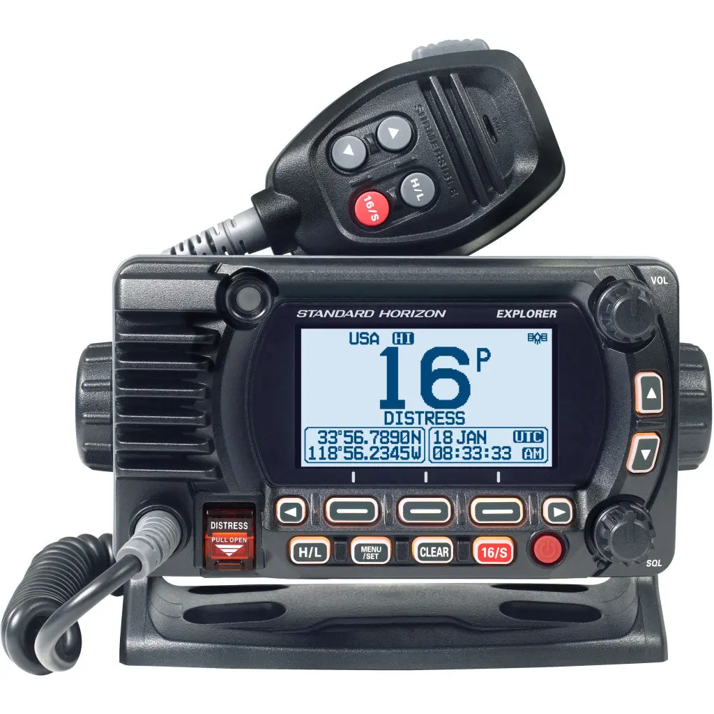 Standard Explorer Fixed Mount Black Vhf/Gps 1