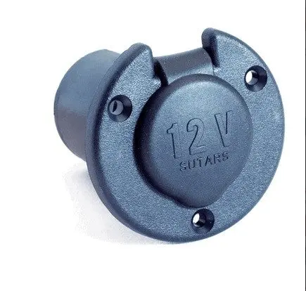 Socket 12V 16A (Cigarette Lighter) Flush Round Mount Watertight 1