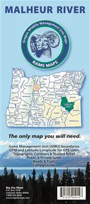 Big Sky Maps Malheur River Gmu Map 1