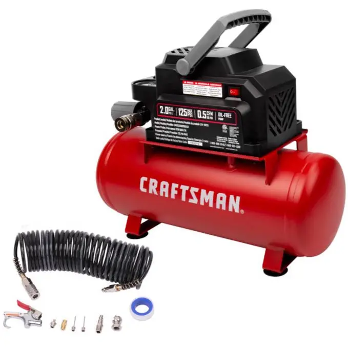 Craftsman 2-Gallon Horizontal Portable Air Compressor (125 Psi) 1