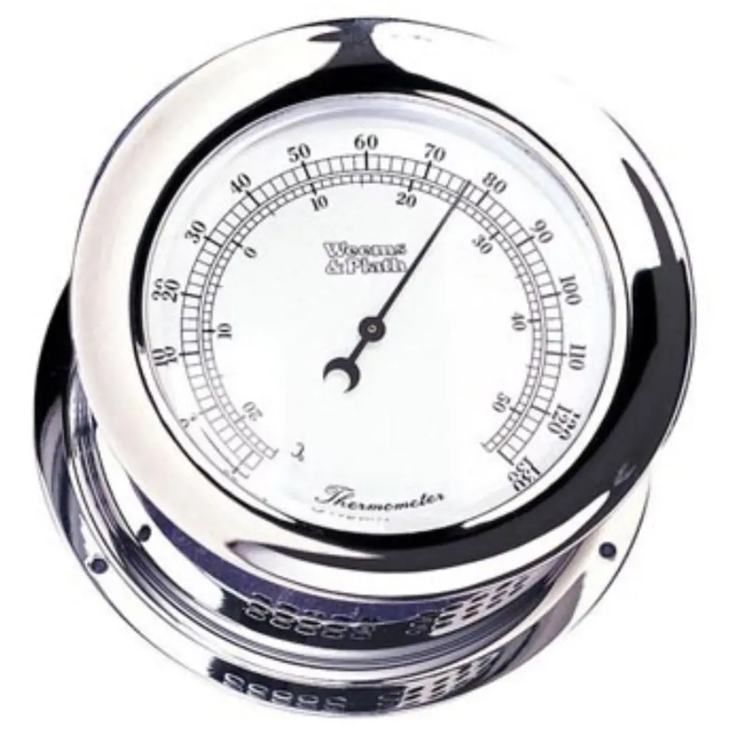 Weems And Plath Chrome Plated Atlantis Thermometer 1