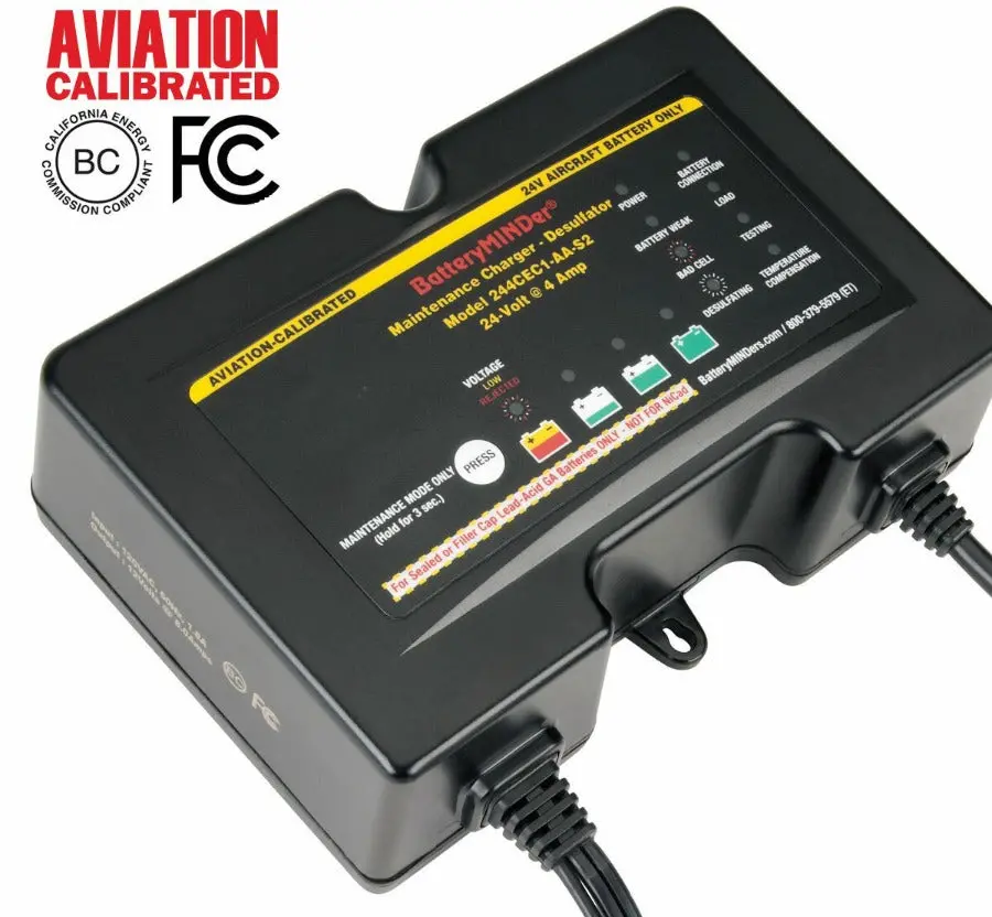 24 Volt, 4 Amp Aviation Battery Charger/Maintainer/Desulfator 1
