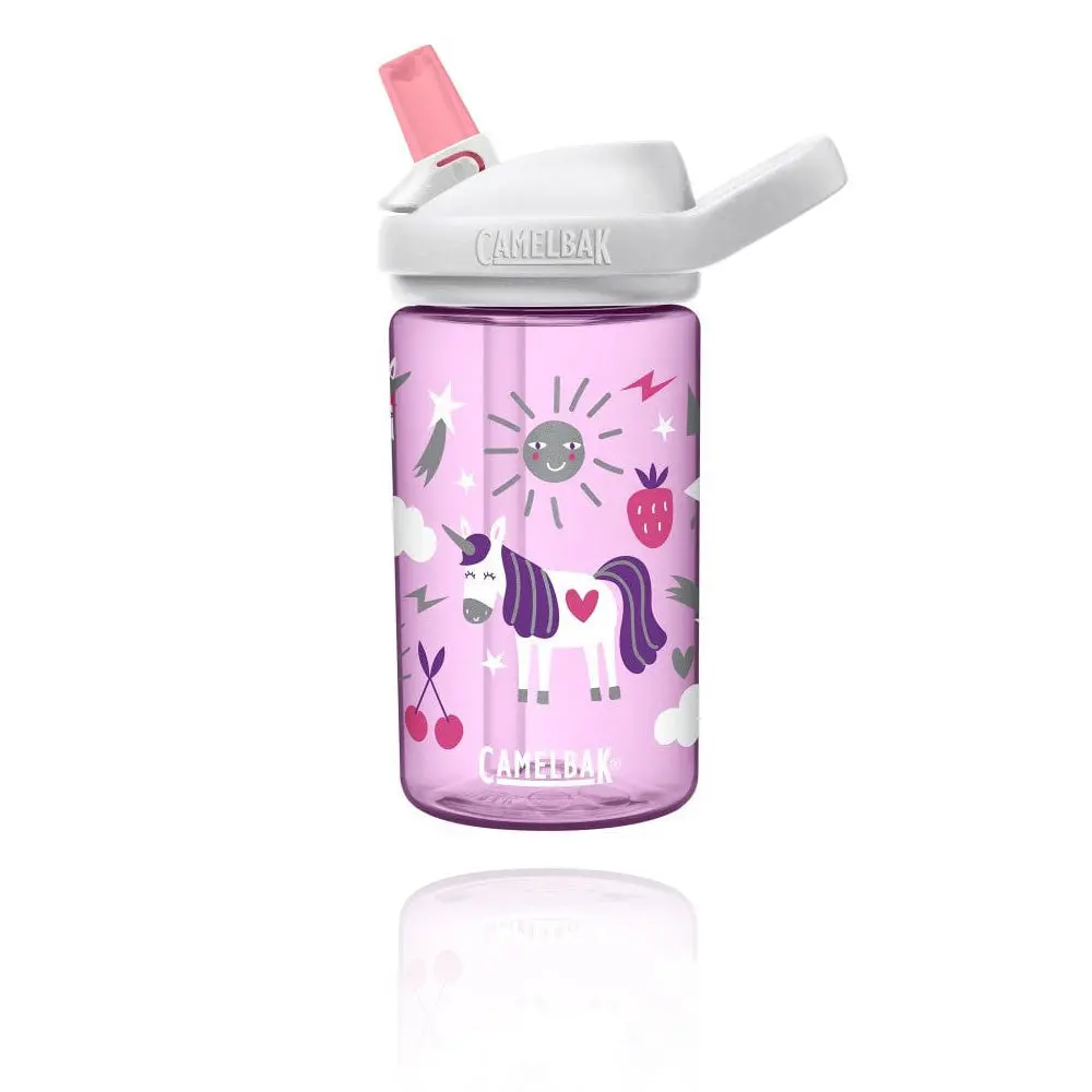 Camelbak Eddy+ 14Oz Kids Water Bottle With Tritan Renew Straw Top Leak-Proof When Closed Unicorn Party 1