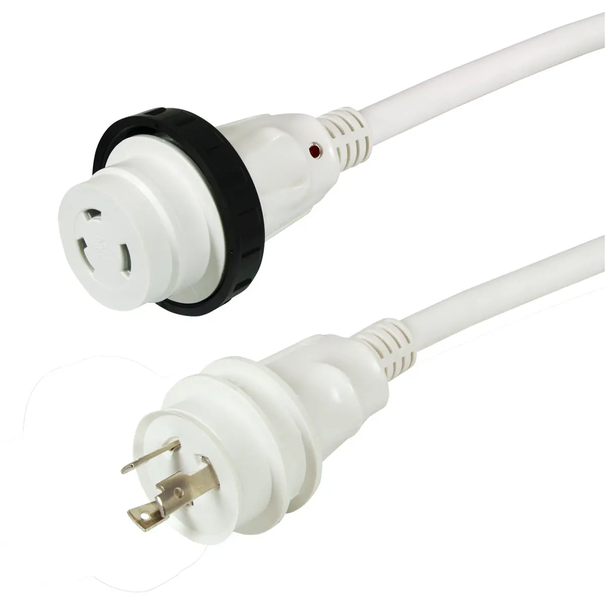 Marinco Shorepower Cordset With Led-25' 30A White 1