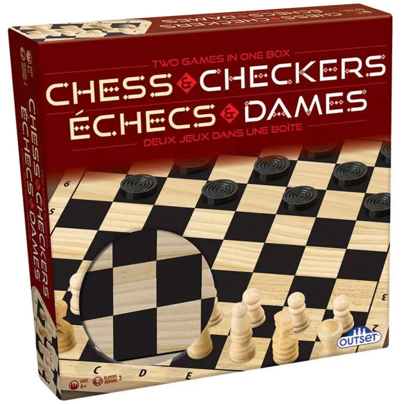 Outset Classic Chess & Checkers Game Set 1