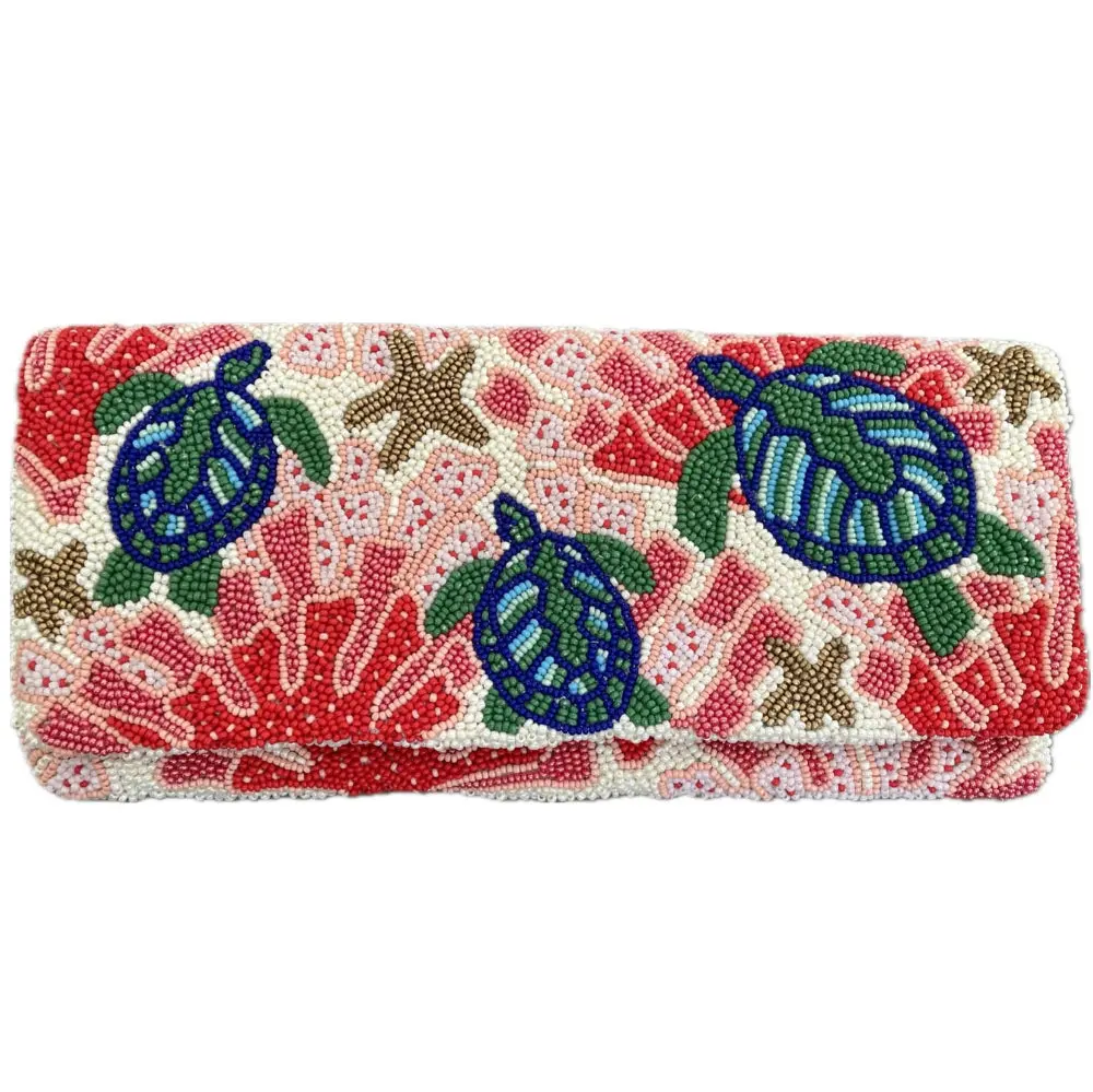 Tiana Designs Handmade Mini Beaded Clutch Bag - 6.5" X 4.25" 3