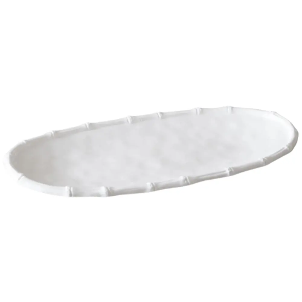 Beatriz Ball Vida Faux Bamboo Melamine Platter (Oval) - 13.5" 1