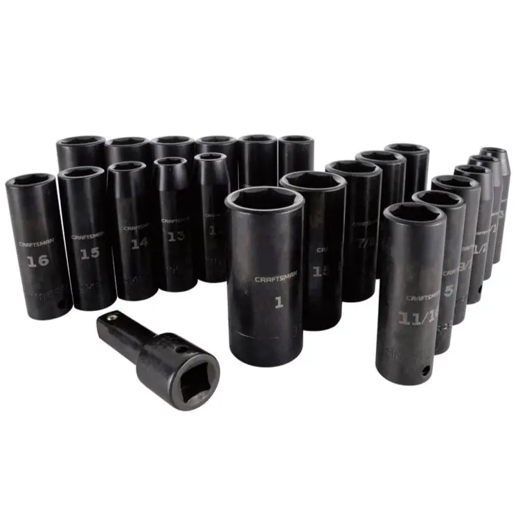 Craftsman 1/2" Drive Metric & Sae Deep Impact Socket Set W/ Case - 23 Pc. 1