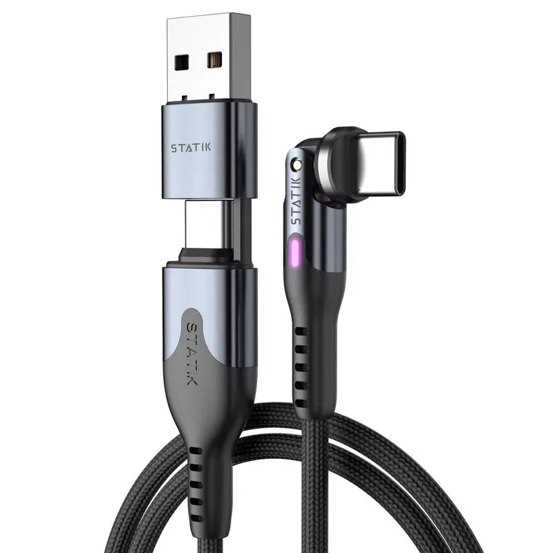 Statik Powerpivot Usb-C To Usb-C Charging Cable (W/ Usb-A Adapter) 1