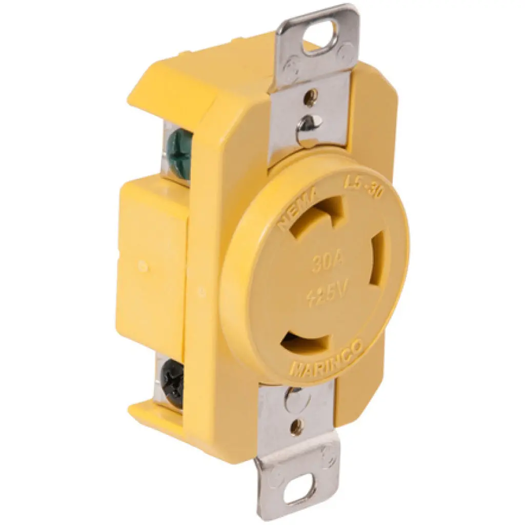 Marinco Locking Shore Power Outlet Receptacle 30A 1