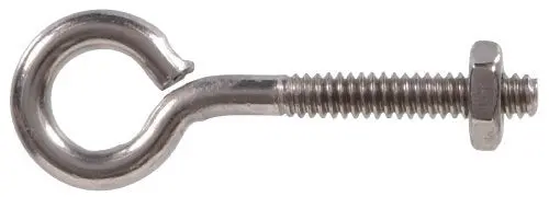 Hillman Stainless Steel Eye Bolt With Nut (3/8"-16 X 6") - 3 Pack 1