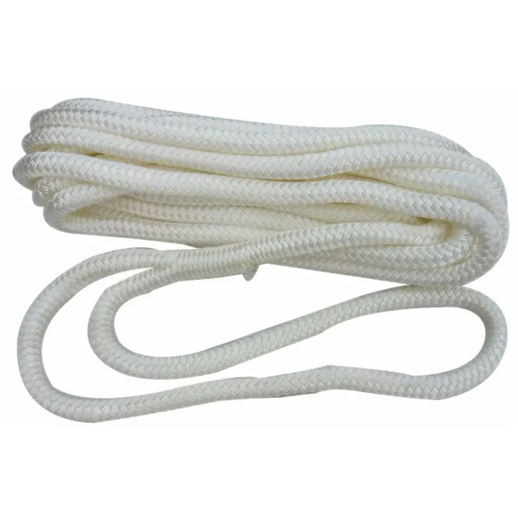 Braided Nylon Dock Line W/Eye 3/4" X 35' White 1
