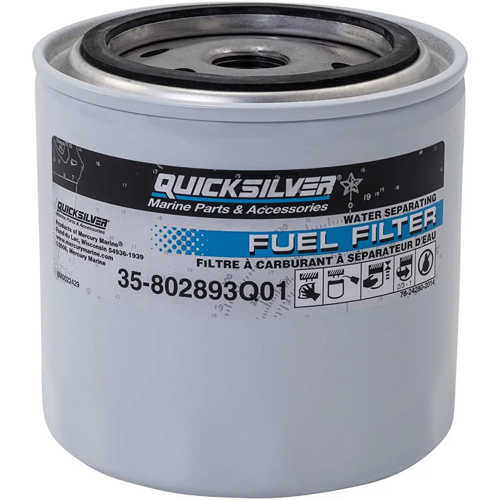 Quicksilver Stainless Steel Fuel Water Separator. 1