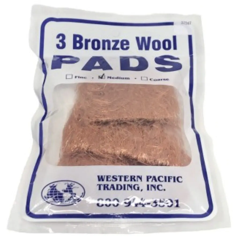 Western Pacific Bronze Wool Pads -  Medium 3/Pk 1
