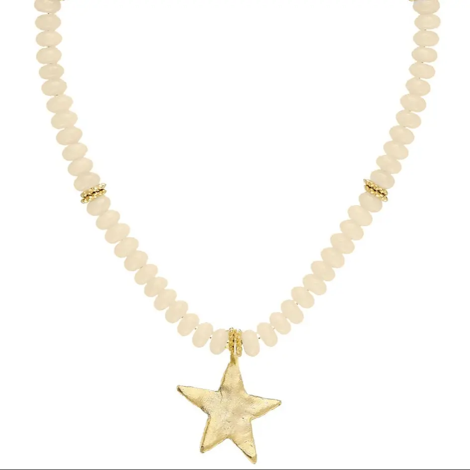 Susan Shaw Gold Lolly Star Beaded Necklace 1