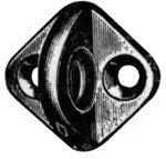 Polished Gunmetal Fender Eye Plate 1