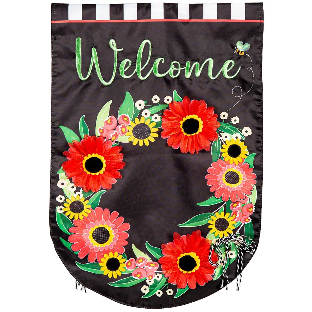 Evergreen "Welcome" Themed House Flags - 28" X 44" 23