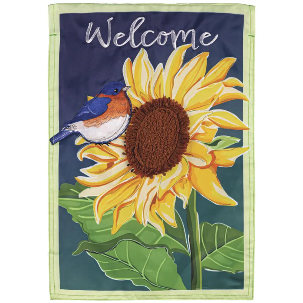 Evergreen "Welcome" Themed House Flags - 28" X 44" 14