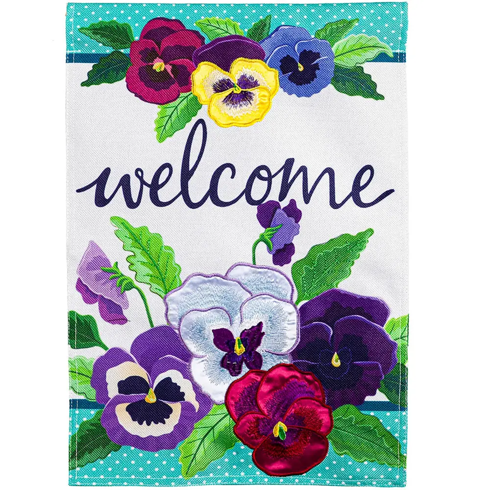 Evergreen "Welcome" Themed House Flags - 28" X 44" 26