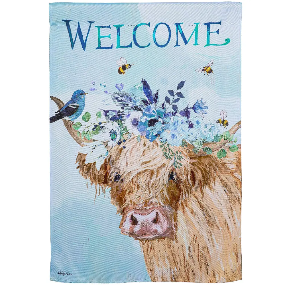 Evergreen "Welcome" Themed House Flags - 28" X 44" 6