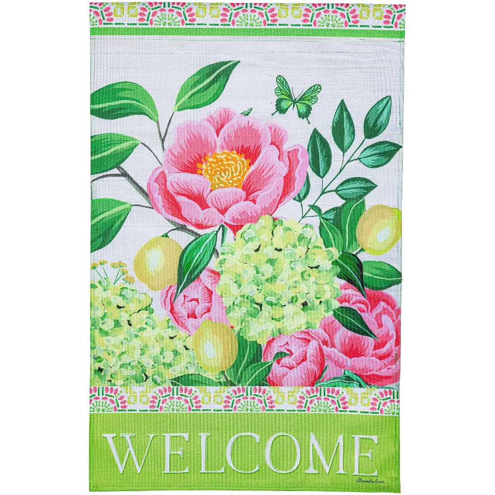 Evergreen "Welcome" Themed House Flags - 28" X 44" 29
