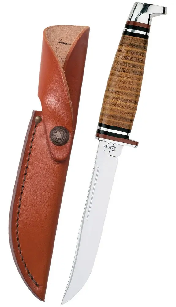 Case Stainless Steel Utility Hunting Knife W/ Leather Sheath - 5" 1