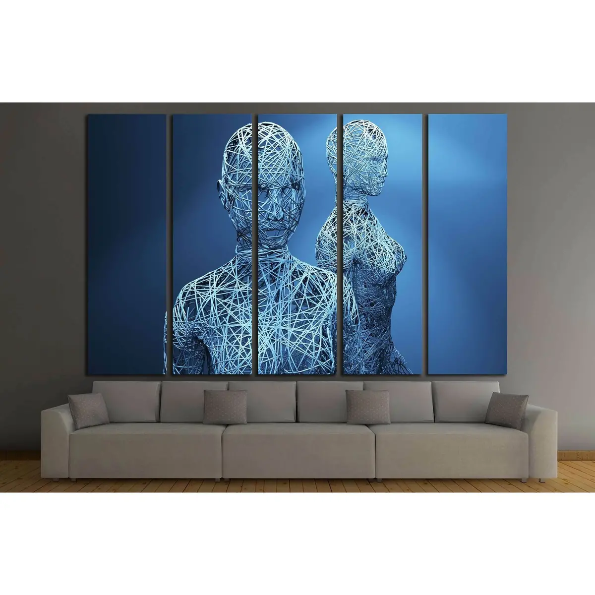 Modern Abstract Woman 3D Art Canvas Print – Ready-to-Hang Wall Decor - Image 3