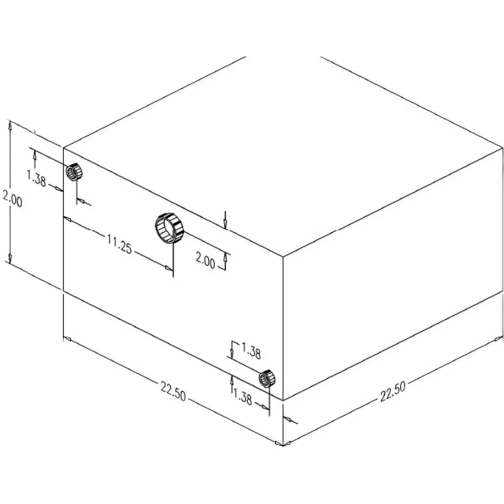 24 Gallon Water Tank, 24"L X 23.5" W X 12" H 1