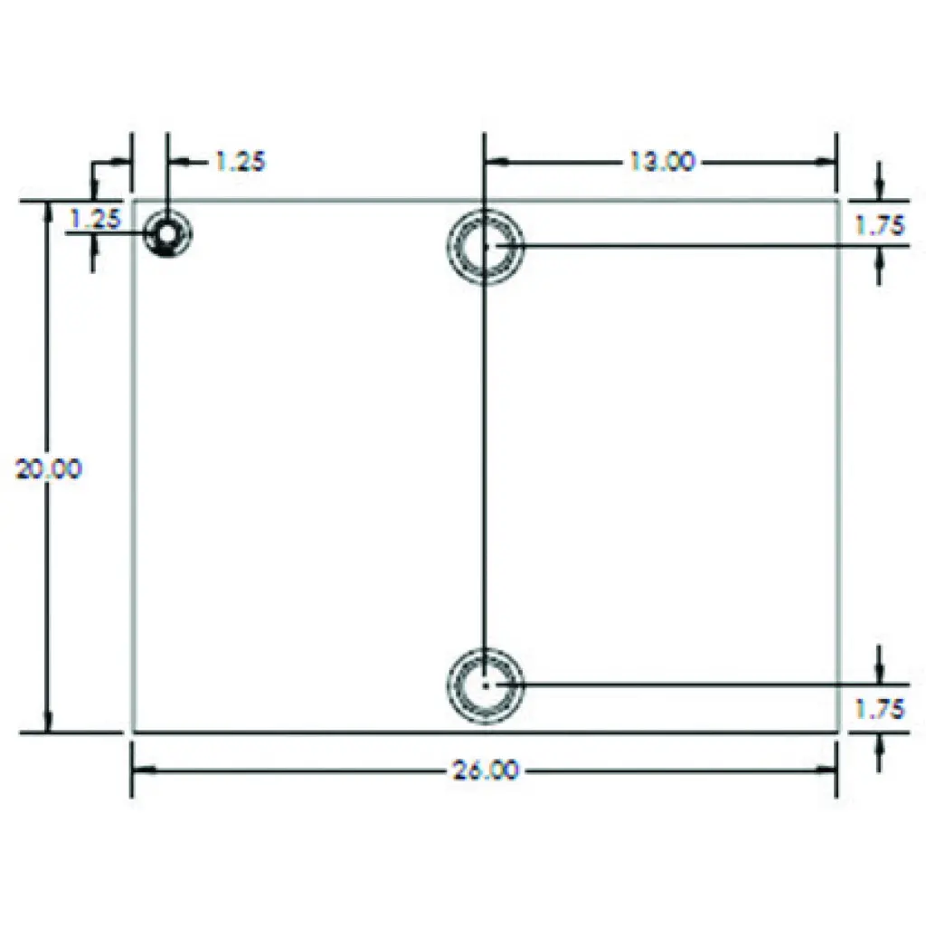 96 Gallon Water Tank, 46"L X 26" W X 20"H 1