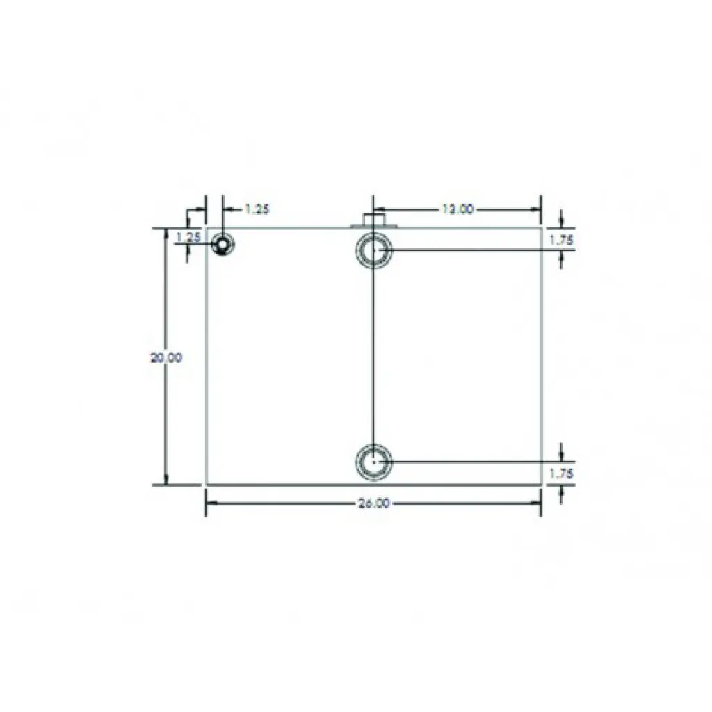 95 Gallon Waste Tank 46"L X 26" W X 20"H 1