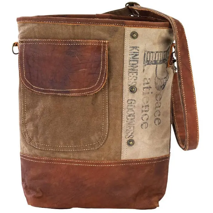 Clea Ray Canvas "Peace & Patience" Shoulder Bag 1