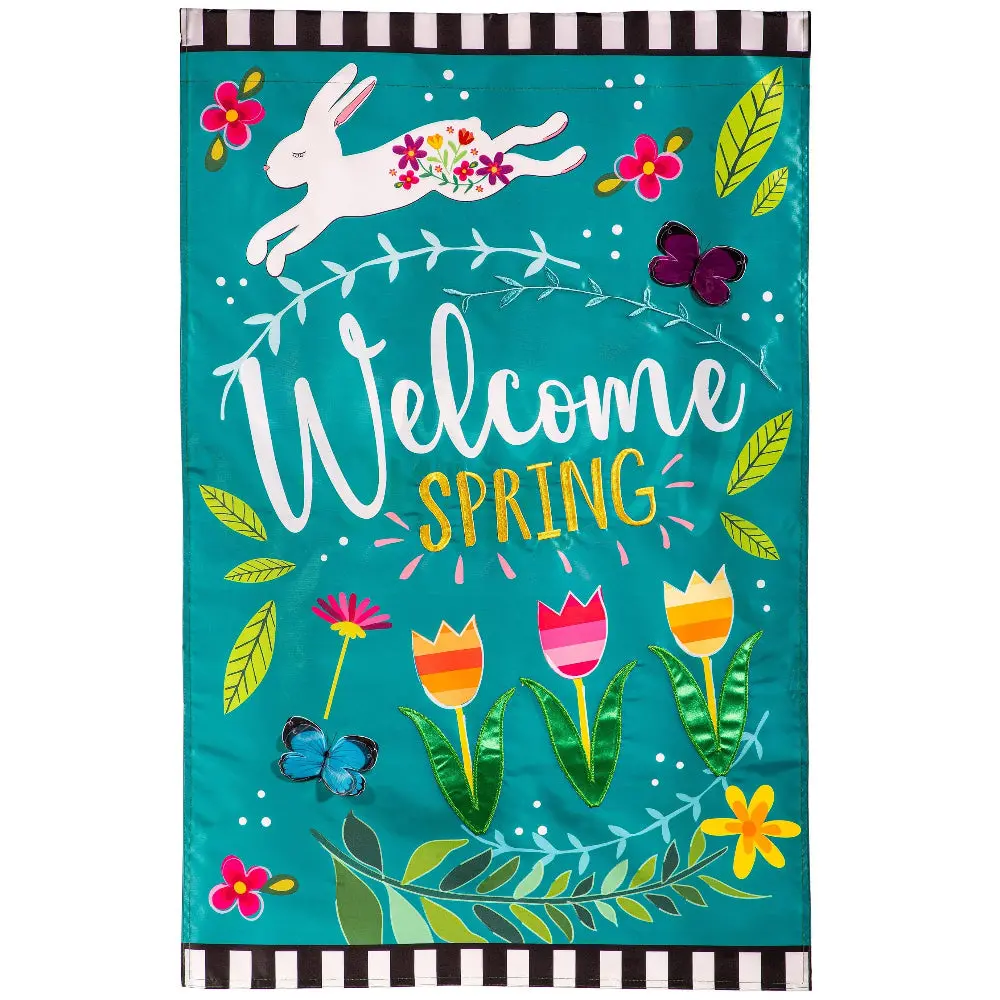 Evergreen "Welcome" Themed House Flags - 28" X 44" 35