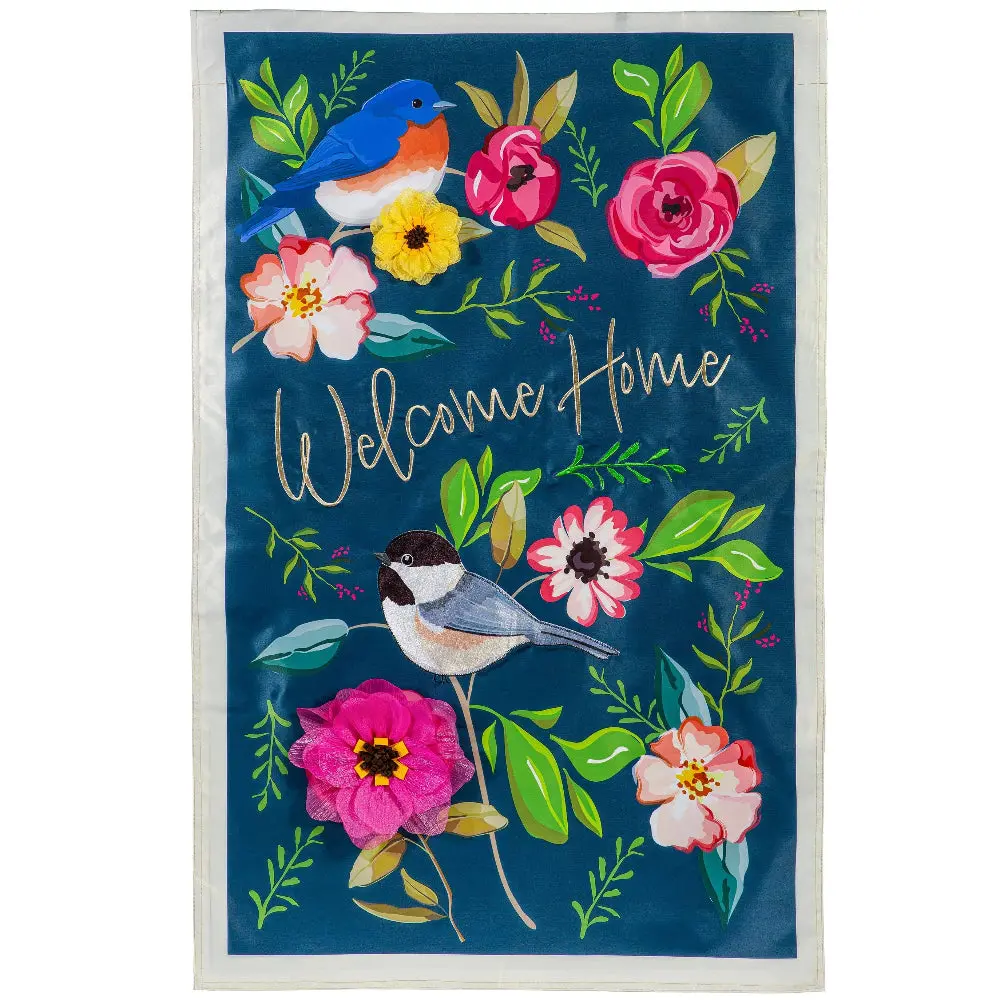 Evergreen "Welcome" Themed House Flags - 28" X 44" 34