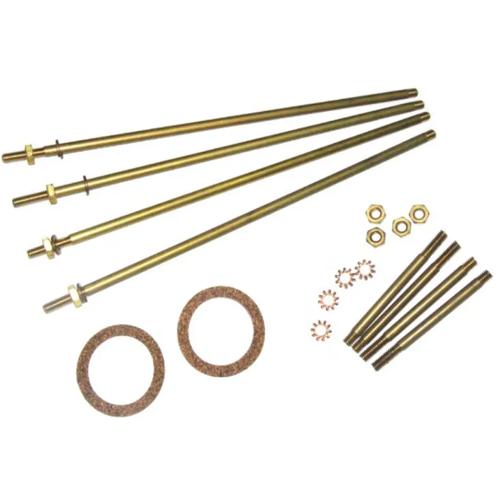 Perko 4 Brass Tie Rods With Nuts And Washers 1