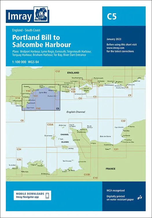 Imray C5 Bill Of Portland To Salcombe Harbour Chart 1