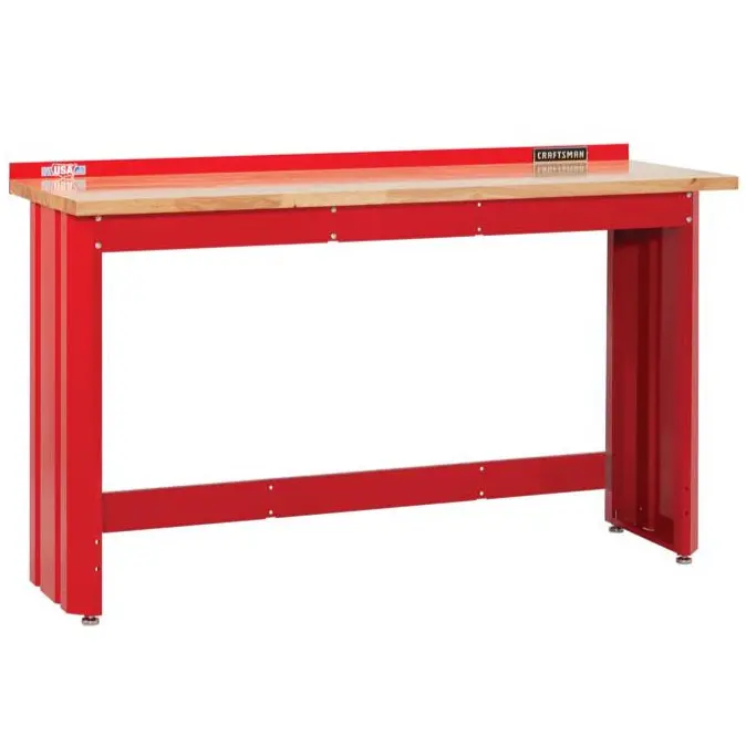 Craftsman Workbench W/ Butcher Block Top - 24" X 72" X 41.25" 1