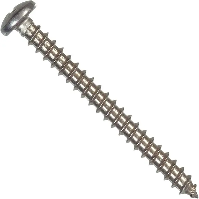 Hillman 12 In. X 1-1/4 In. L Phillips Pan Head Stainless Steel Sheet Metal Screws - 100 Pack 1