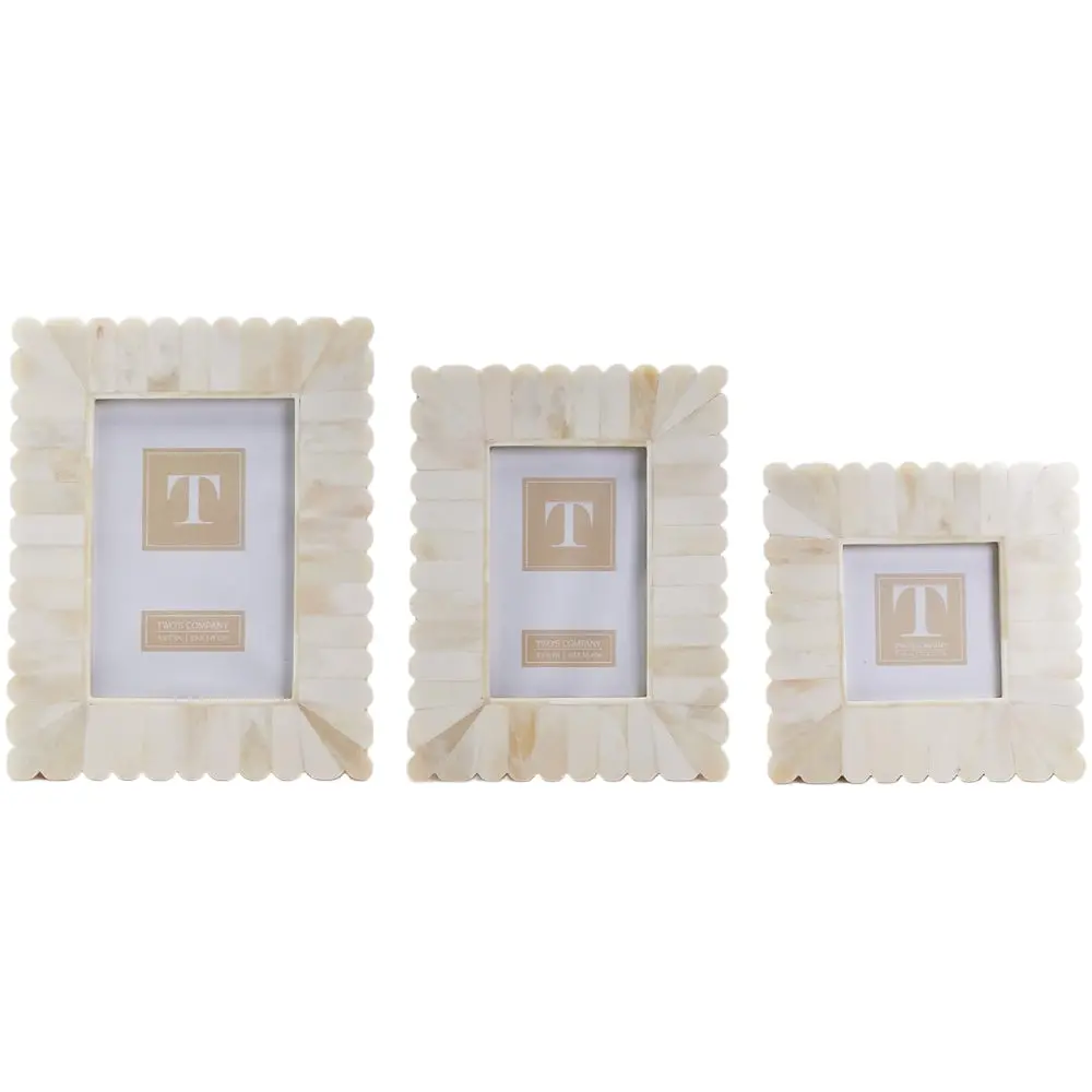 Natural-Toned Scalloped Bone Photo Frame 1