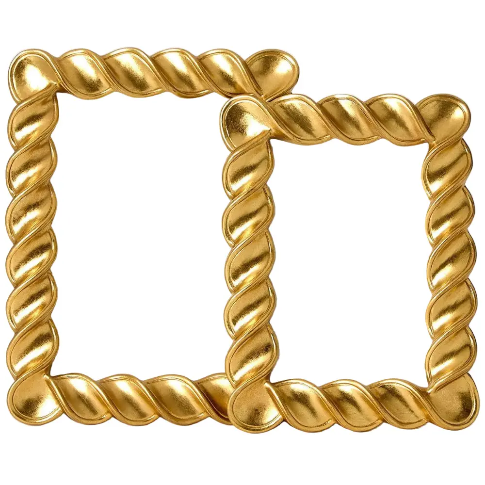 Two's Co. Spiral Twist Gold Leaf Photo Frames 1